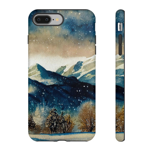 Snowy Colorado Rocky Mountains - Impact Resistant Phone Case iPhone 8 Plus Matte